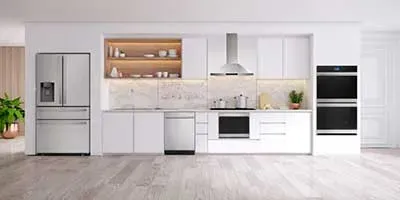 sleek kitchen with modern appliances